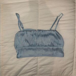 Kendall & Kylie Women's Blue Crop-top